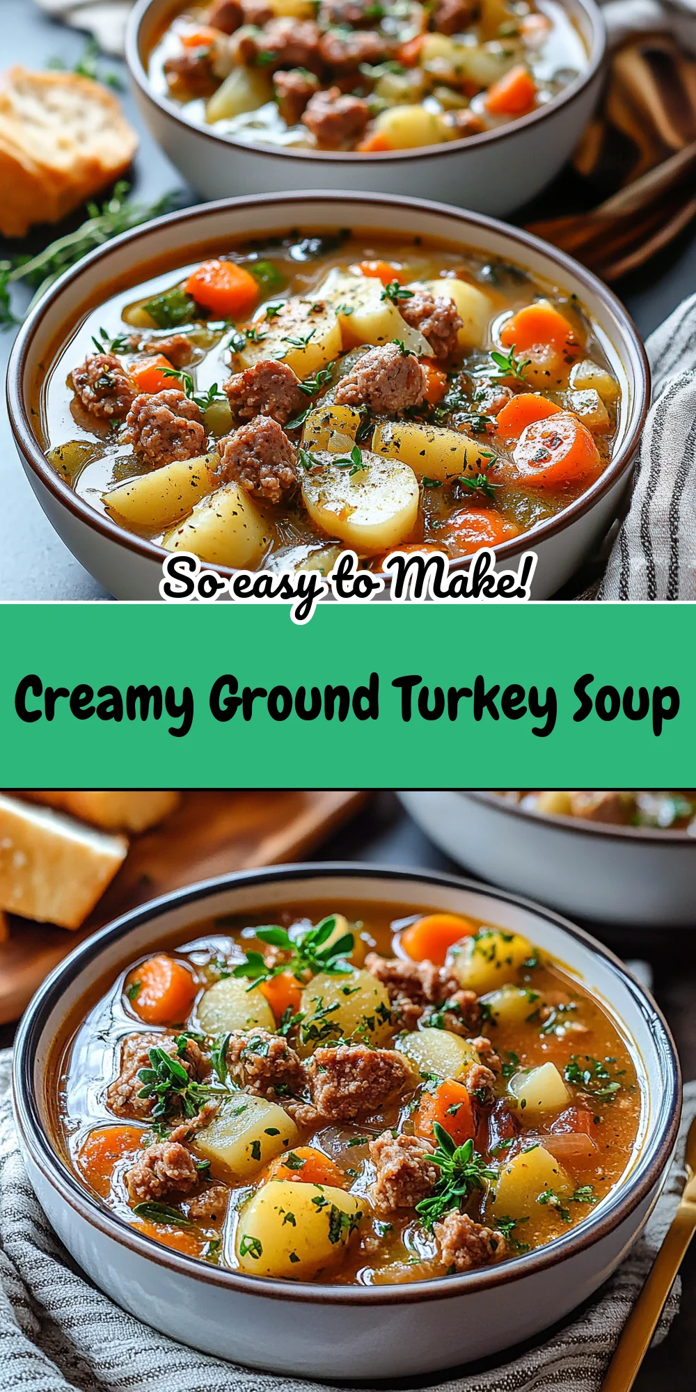 Creamy Ground Turkey Soup