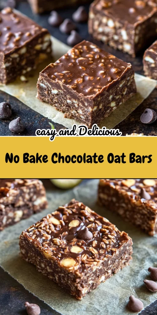 No Bake Chocolate Oat Bars